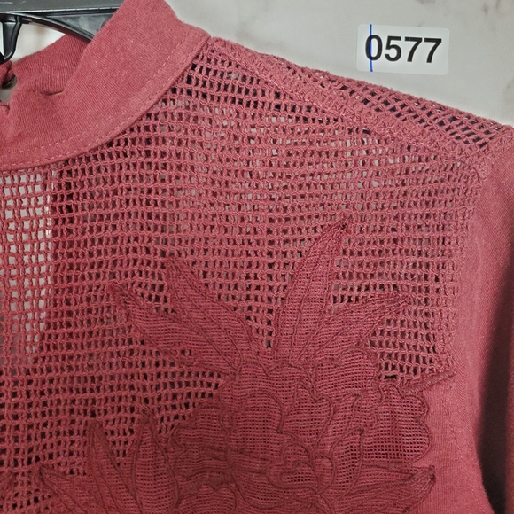 FREE PEOPLE Primrose Tee Blouse Top Floral Sienna - Picture 5 of 14